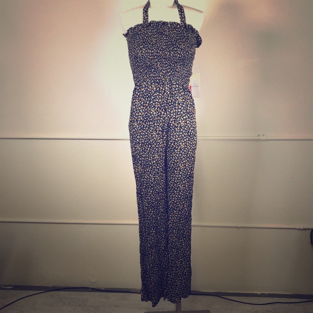 Chance Printed Smocked Jumpsuit